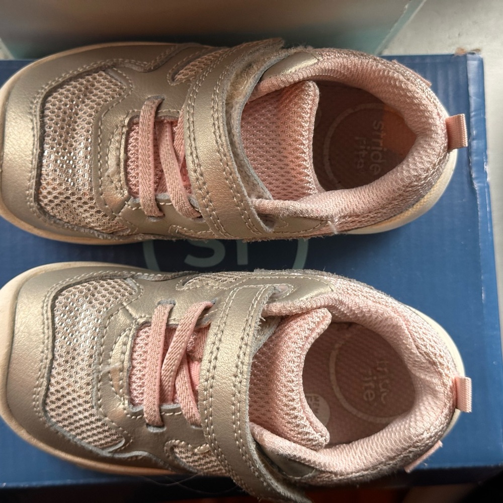 Stride Rite Pink and Gold Kids Sneakers